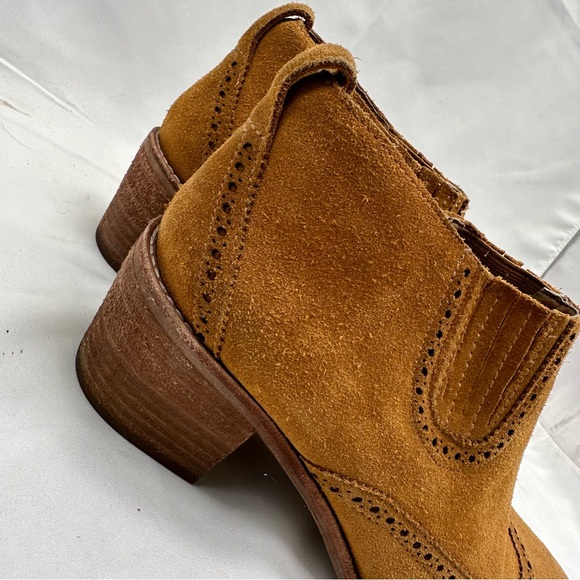 Madewell The Grayson Brogue Chelsea Ankle Boots Womens Size 8.5 Brown Western - Picture 6 of 10